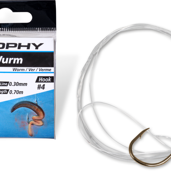 Zebco #2 Trophy Worm hook-to-nylon silver Hooklength 70cm » Fish.bg | Хвани повече с Fish.bg