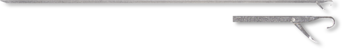 zebco bait needle w fold away line eye l 12cm 2 pcs
