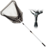 zebco l 200m de luxe telescopic landing net w 60cm h 50cm d 60cm 6x6mm 3