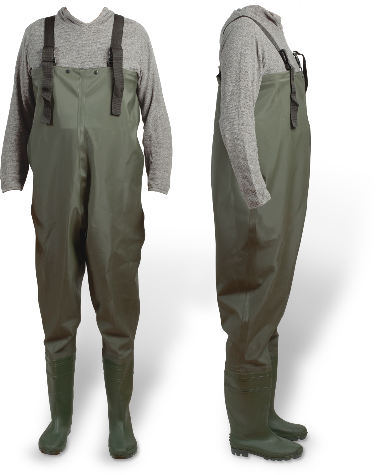 zebco pvc wader 40 41 green