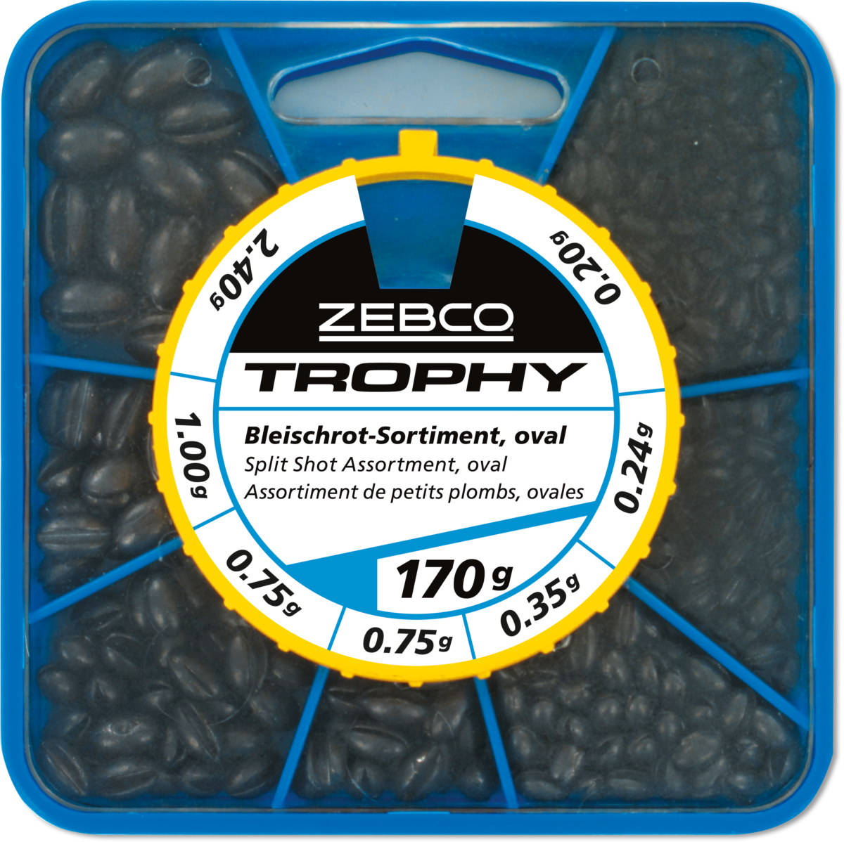 zebco split shot assortment 170g oval 170g