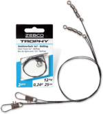 zebco trophy steel trace 1x7   rolling l 40cm 15kg 2 pcs