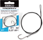 zebco trophy steel trace 1x7   single hook l 60cm 6kg 1 pcs