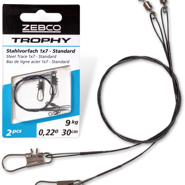 Zebco Trophy Steel Trace 1x7 - Standard L 50cm 15kg 2 pcs » Fish.bg | Хвани повече с Fish.bg