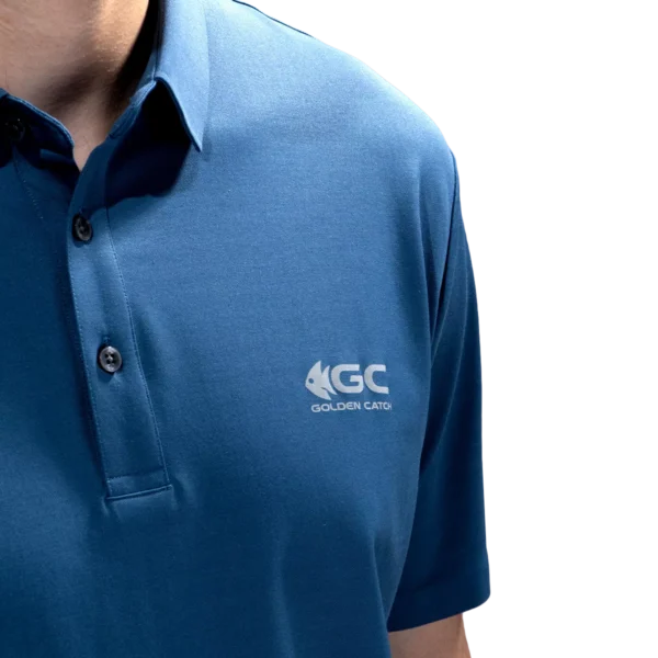 Golden Catch Polo Short Sleeve Blue Fog S NEW 2025 » Fish.bg | Хвани повече с Fish.bg