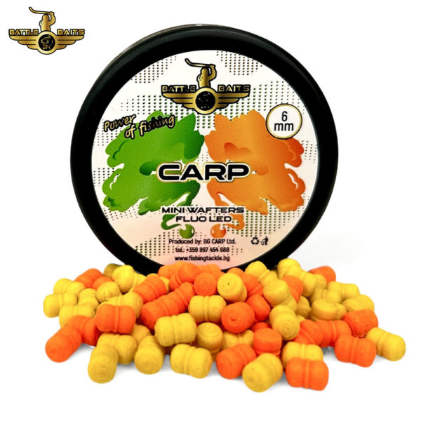 ДЪМБЕЛИ MINI WAFTERS FLUO LED CARP 6MM » Fish.bg | Хвани повече с Fish.bg