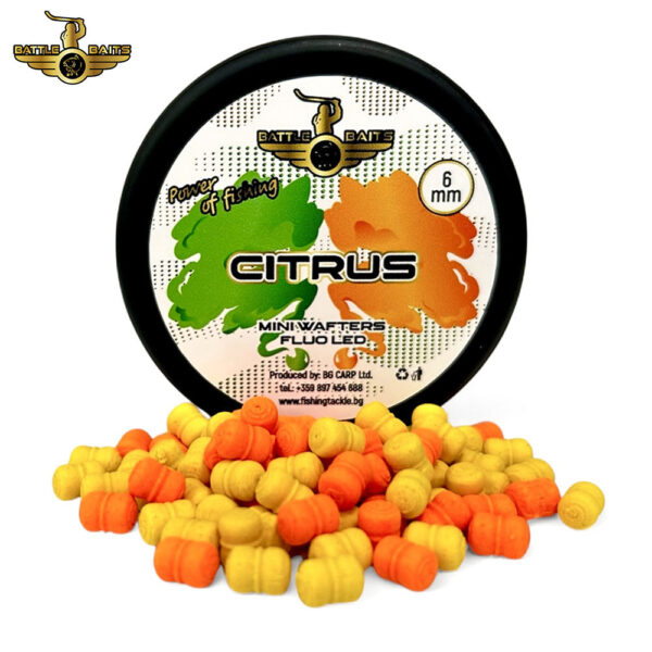ДЪМБЕЛИ MINI WAFTERS FLUO LED CITRUS 6MM » Fish.bg | Хвани повече с Fish.bg