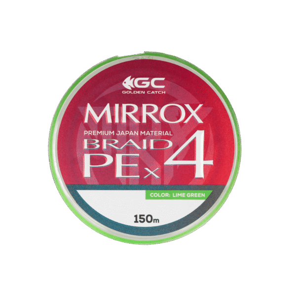 Golden Catch Braided Line Mirrox PE X4 150m Lime Green #2.0 » Fish.bg | Хвани повече с Fish.bg