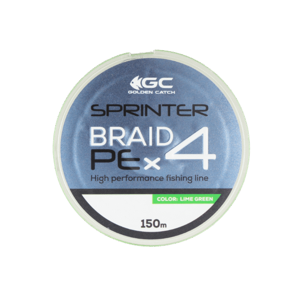 Golden Catch Braided Line Sprinter PE X4 150m Lime Green #2.5 » Fish.bg | Хвани повече с Fish.bg
