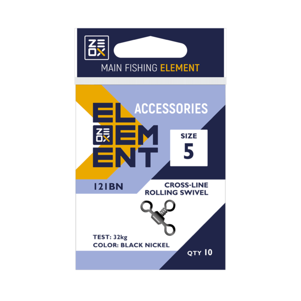 Zeox Cross-Line Rolling Swivel 121BN №6(10pcs) » Fish.bg | Хвани повече с Fish.bg