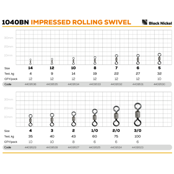 Golden Catch Impressed Rolling Swivel 1040BN №5(10pcs) » Fish.bg | Хвани повече с Fish.bg