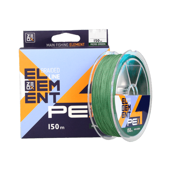 Zeox Braided Line Element PE X4 150m Moss Green #1.0 » Fish.bg | Хвани повече с Fish.bg
