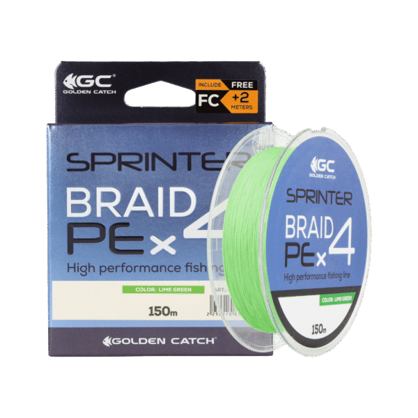 Golden Catch Braided Line Sprinter PE X4 150m Lime Green #1.5 » Fish.bg | Хвани повече с Fish.bg