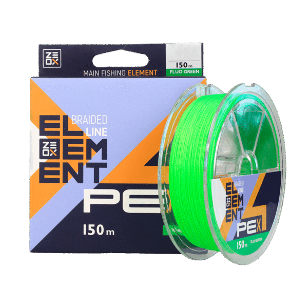 Zeox Braided Line Element PE X4 150m Fluo Green #0.8 » Fish.bg | Хвани повече с Fish.bg