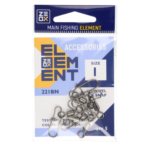 Zeox Swivel Quick Snap 221BN №8(10pcs) » Fish.bg | Хвани повече с Fish.bg