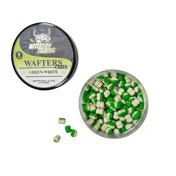 Miterson Premium WAFTERS BAND 8MM GREEN-WHITE » Fish.bg | Хвани повече с Fish.bg