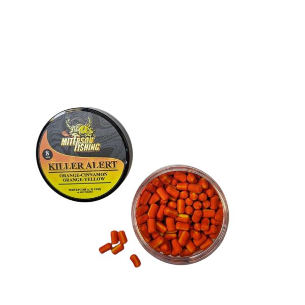 Miterson Premium WAFTERS 8mm KILLER ALERT ORANGE-CINNAMON ORANGE-YELLOW » Fish.bg | Хвани повече с Fish.bg