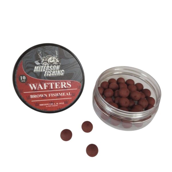 Miterson Premium WAFTERS 10MM BROWN FISHMEAL » Fish.bg | Хвани повече с Fish.bg