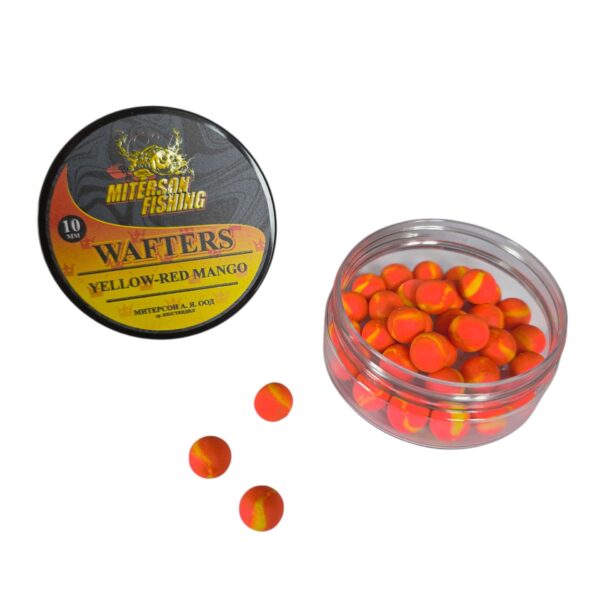 Miterson Premium WAFTERS 10MM YELLOW-RED MANGO » Fish.bg | Хвани повече с Fish.bg