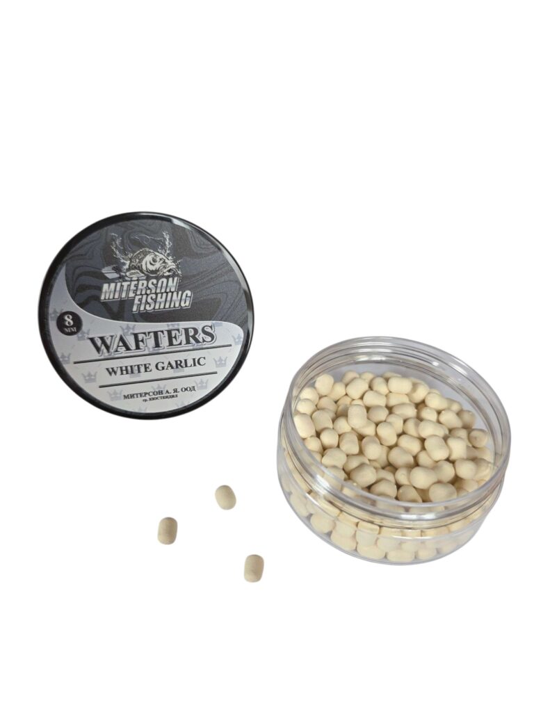 Miterson Premium WAFTERS 8MM WHITE GARLIC » Fish.bg | Хвани повече с Fish.bg